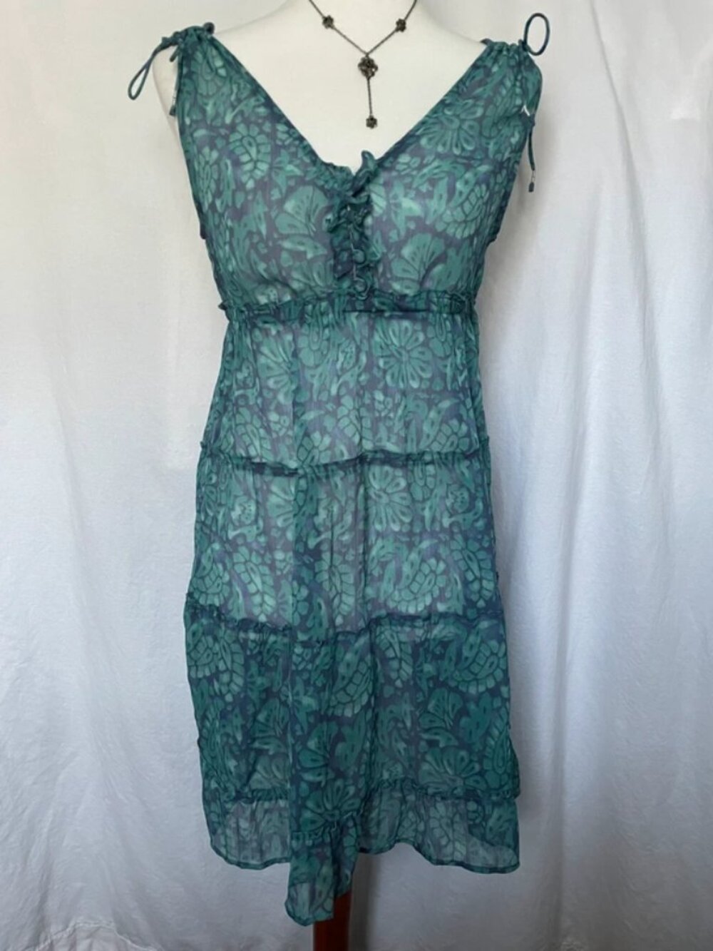 sheer tiered dress dress